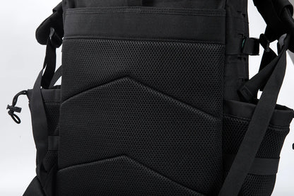 45L Tactical Backpack For Men With MOLLE Webbing System Outdoor Survival Gym Fitness Hiking Camping Backpack Dual Cup Holders Large Capacity Rucksack For Wilderness Trip Travel Daily Work Commute Outdoor Camping Activities Ge