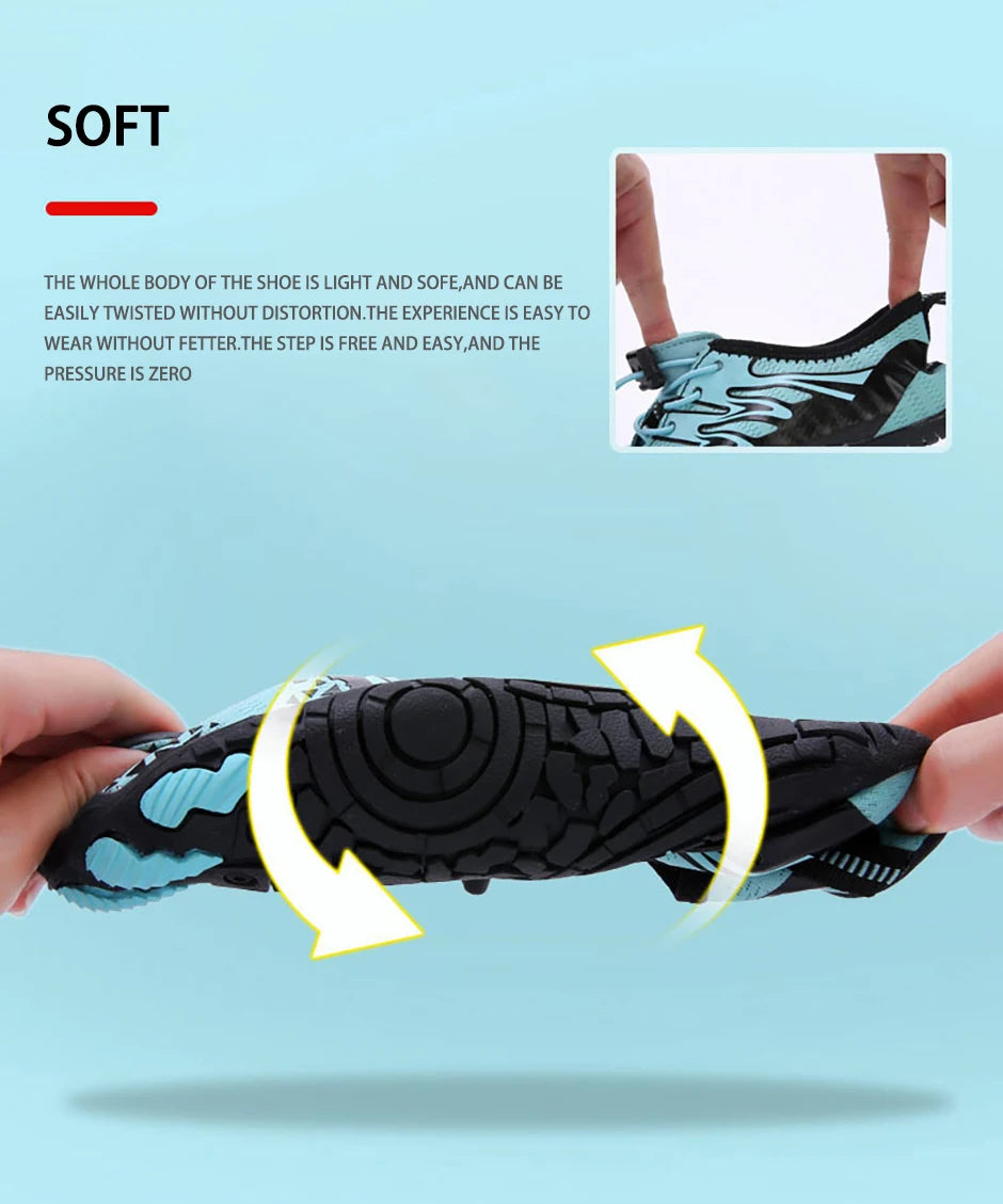 EOCENE Men Women Barefoot Outdoor Sports Aqua Shoes Quick-dry Beach Swimming Fitness Wading Hiking Cycling Water Sneakers Shoes