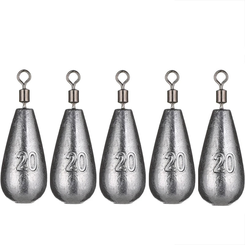Water Drop Sinker Weights (5 Pack)