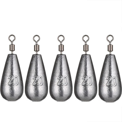 Water Drop Sinker Weights (5 Pack)