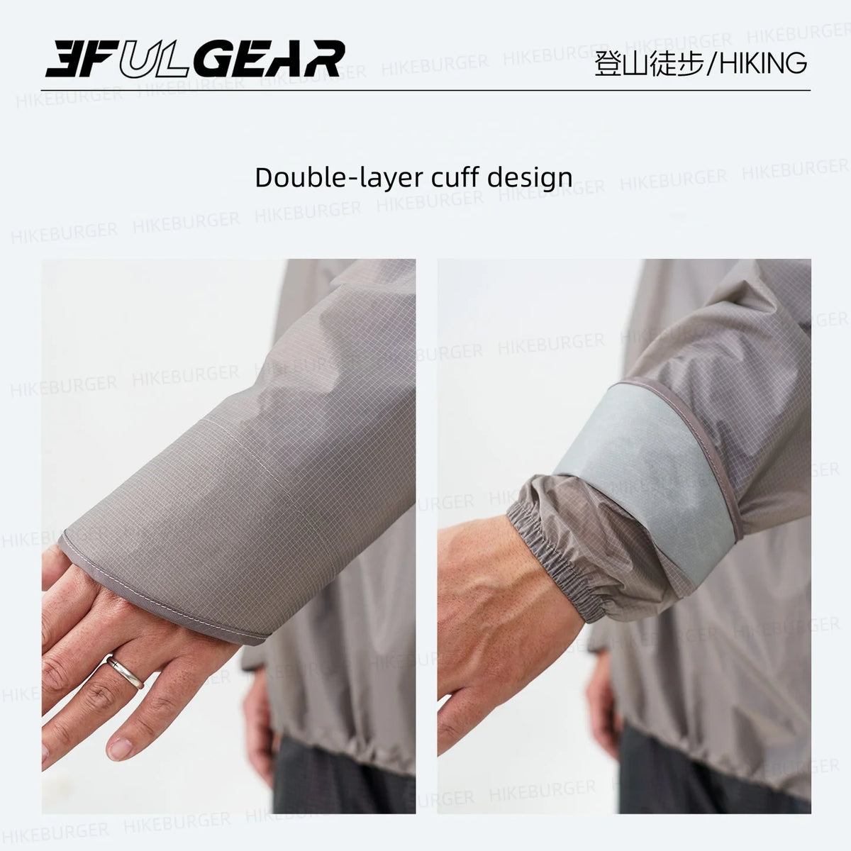 3F UL GEAR QingSuo Spilt Rain Poncho Outdoor Ultralight Sleeve Rain Coats 15D Nylon Waterproof Hiking Cycling Mountaineering