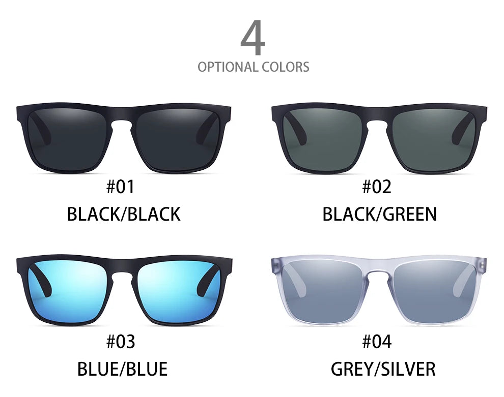 Ravenisa Square Vintage Polarized Sunglasses