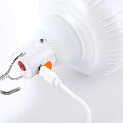 1PC USB Rechargeable 60W LED Camping Light Bulb Hanging Hook Emergency Lantern Portable Tent Lamp Outdoor Camping Night Market