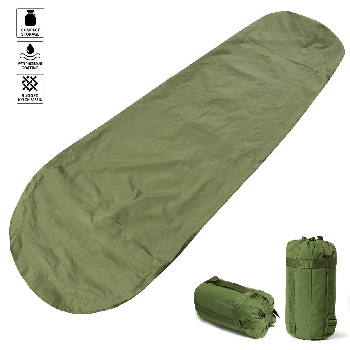 Tactical Military-Grade Akmax.cn Bivy Cover – 1.9lbs Waterproof Combat Sleeping Bag Sack for Army, Marine, Camping, Hiking