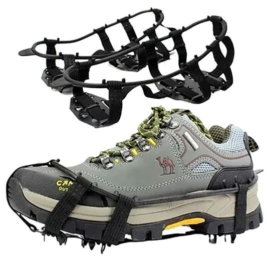 24-Teeth Anti-Slip Crampons | Ice Grips & Climbing Shoe Spikes for Hiking & Mountaineering