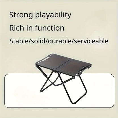 Portable Folding Camping Table,Stainless Steel Outdoor Dining Table,Compact Design for Camping,Beach, BBQ,and Hiking (Foldable)