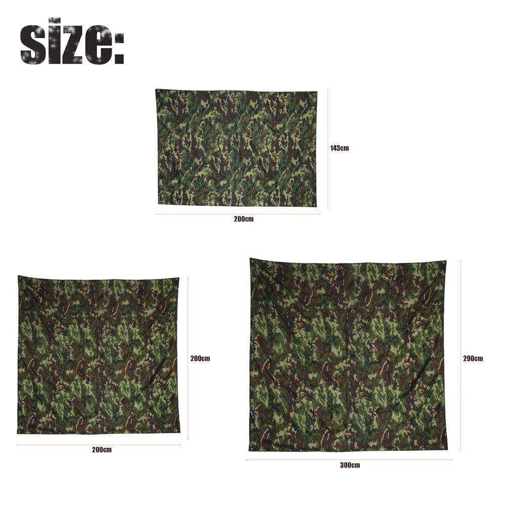 Camouflage Outdoor Portable Lightweight Rainproof Mat RainTent Tarp Shelter