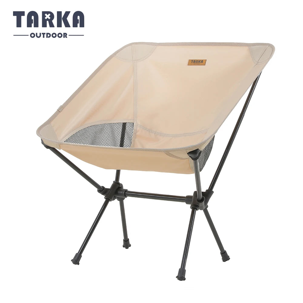 TARKA Ultralight Foldable Camping Chair Set - Portable Backpacking Moon Chairs for Garden Picnic Beach Fishing