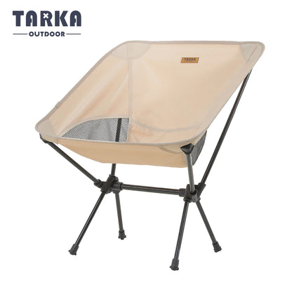 TARKA Ultralight Foldable Camping Chair Set - Portable Backpacking Moon Chairs for Garden Picnic Beach Fishing