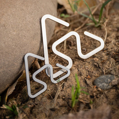 Outdoor Camping Multifunctional Integrated Hook Metal Tent Lamp Rack Double-headed Hanger Bidirectional Return Hook Outdoor Camp