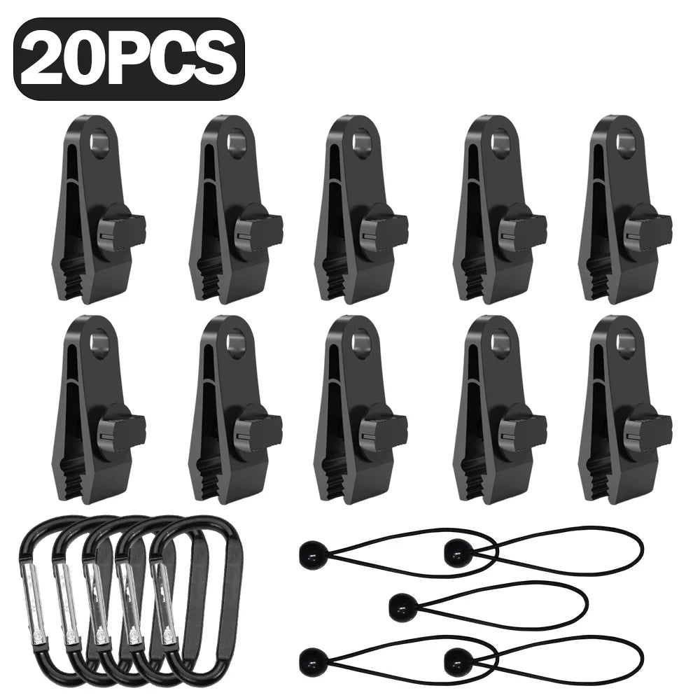 5or40 Pcs Tent Clip, Canopy Awning Clip, Tarpaulin Rope Clip, High Strength Tension Fastening, Suitable for Outdoor Camping