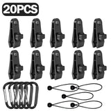 5or40 Pcs Tent Clip, Canopy Awning Clip, Tarpaulin Rope Clip, High Strength Tension Fastening, Suitable for Outdoor Camping