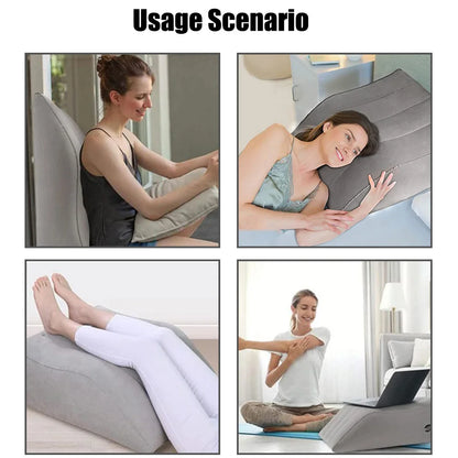 Inflatable Leg Pillow Foot Pillow Elevation Leg Pillows For Travel Camping Sleeping Wedge Pillow Knee Cushion PVC Portable