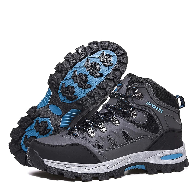 Outdoor Waterproof Hiking Boots Men's Women's Spring And Autumn Hiking Wear-resistant Mountain Sports Boots Hunting Sports Shoes