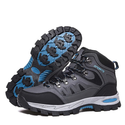Outdoor Waterproof Hiking Boots Men's Women's Spring And Autumn Hiking Wear-resistant Mountain Sports Boots Hunting Sports Shoes