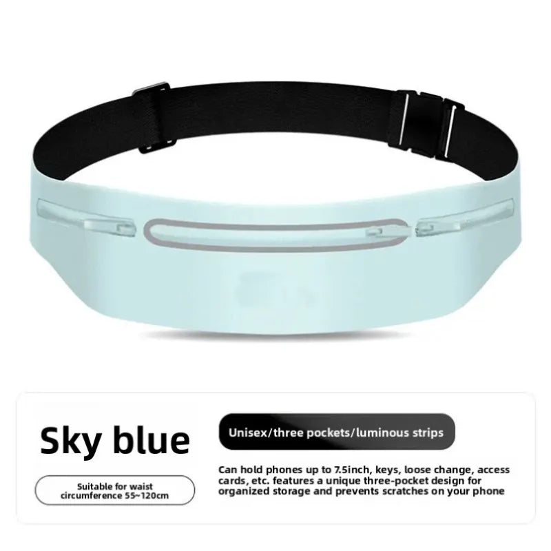 Running sports fanny pack Outdoor sports Lightweight waterproof invisible anti-theft equipment Men's and women's multi-function