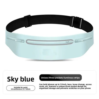 Running sports fanny pack Outdoor sports Lightweight waterproof invisible anti-theft equipment Men's and women's multi-function