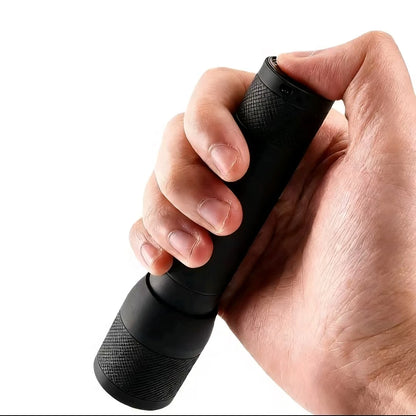 Super bright LED aluminum alloy flashlight Rechargeable torch Outdoor searchlight Portable camping light With telescopic zoom