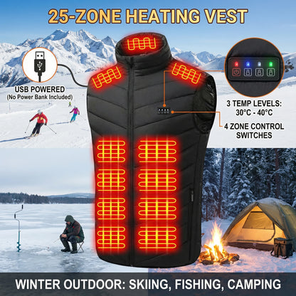 Smart Heated Vest with 21 Heating Zones