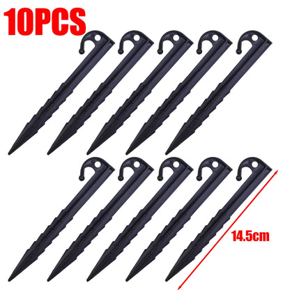Outdoor Camping Tent Nails Sand Ground Triangular Stake Ground Awning Camping Tools Plastic Tent Pegs Nail Accessories 20/10pcs
