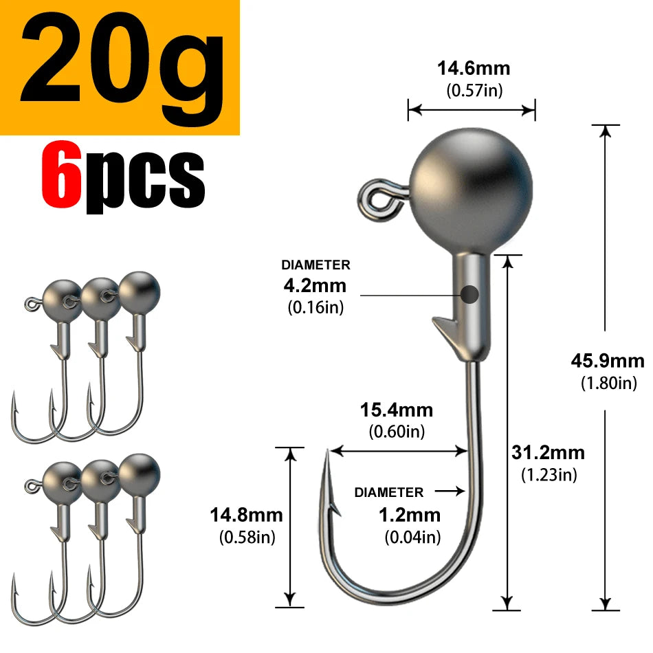 MrLurion Jig Head Hooks (1g-28g)