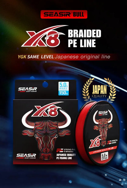 Seasir RedBull 8-Strand PE Braid 150m
