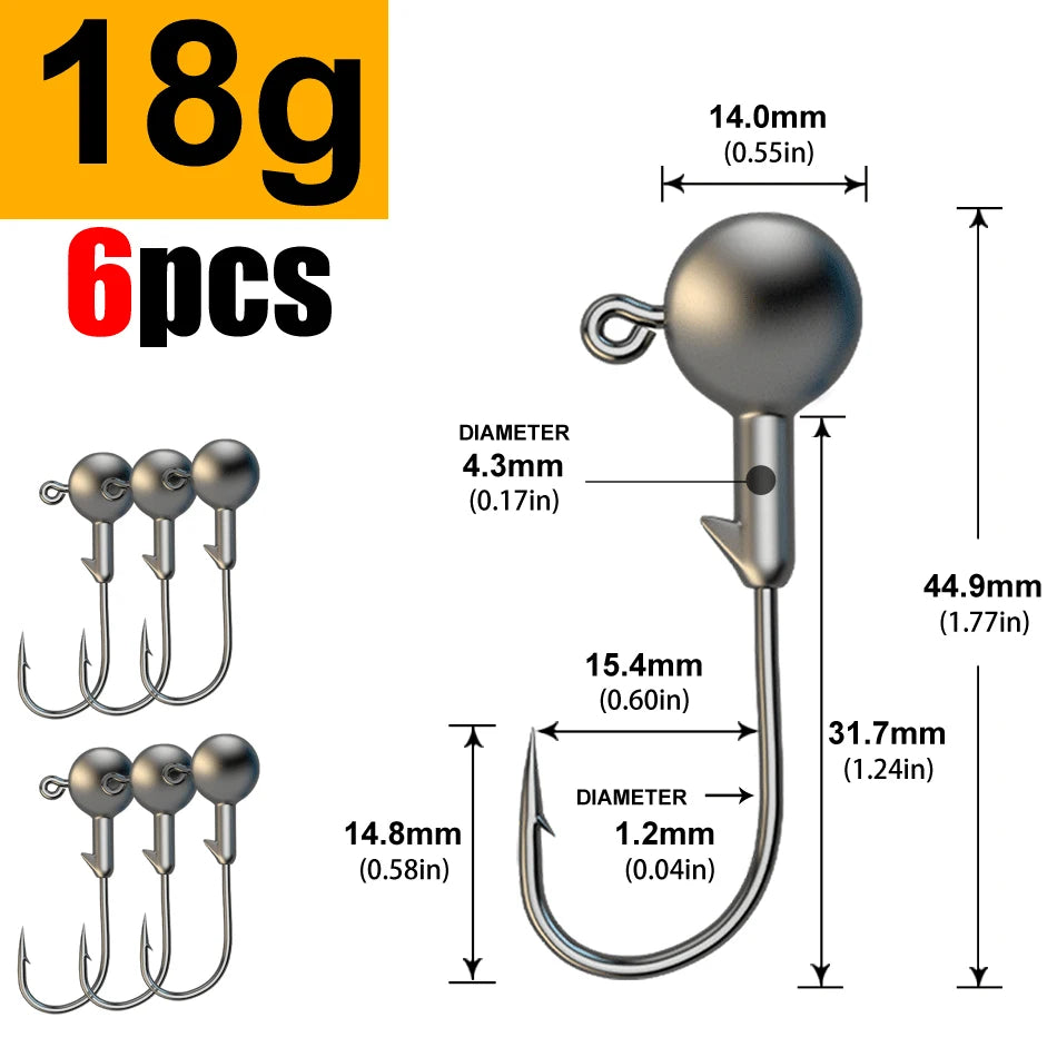 MrLurion Jig Head Hooks (1g-28g)