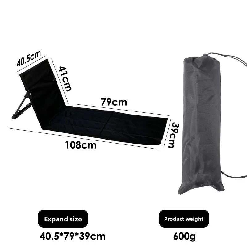 Lightweight Folding Low Back Chair, Portable Outdoor Leisure Recliner for Camping, Picnic, Fishing and Daily Outdoor Activities