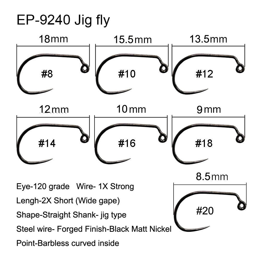 Aventik Competition Barbless Fly Hooks (50 Pack)