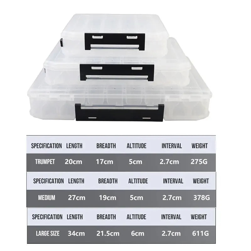 TAIYU Double-Sided Tackle Box (10/14/18 Compartments)