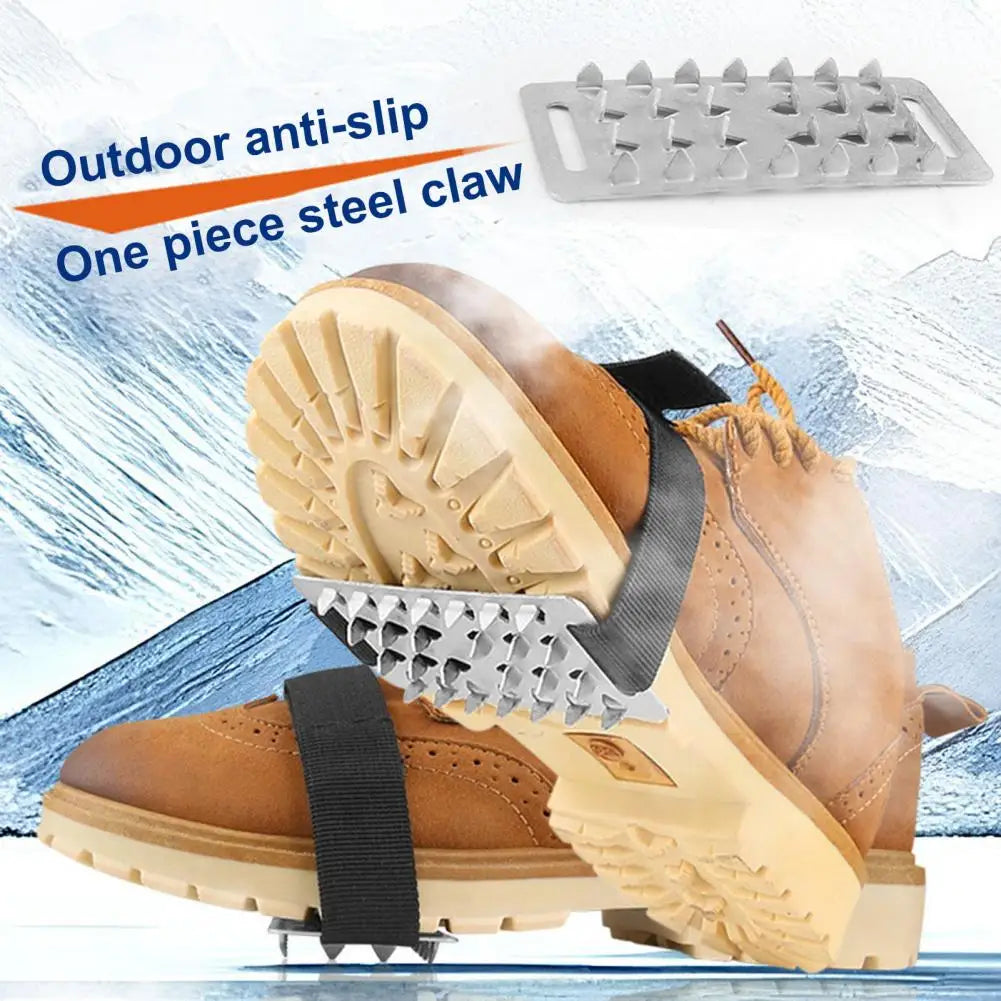 26-Tooth Climbing Shoe Ice Claws Crampons Non-Slip Adjustable Stainless Steel Shoe Cover Climbing Ice Gripper