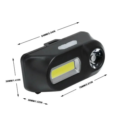 Powerful COB+LED Headlamp 1500LM USB Rechargeable Headlight Waterproof Head Lamp Bright Head Flashlight for Camping Cycling