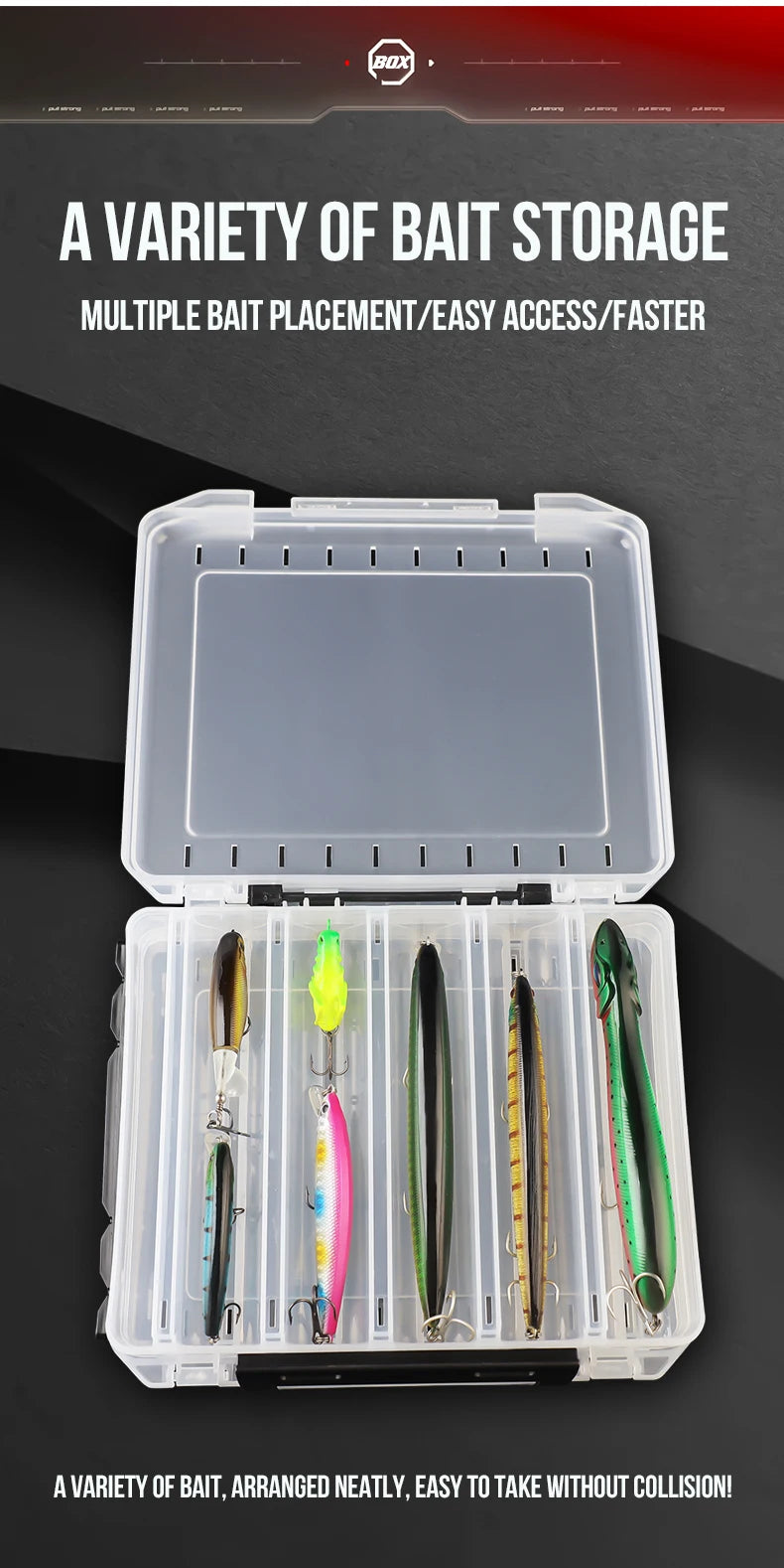 TAIYU Double-Sided Tackle Box (10/14/18 Compartments)