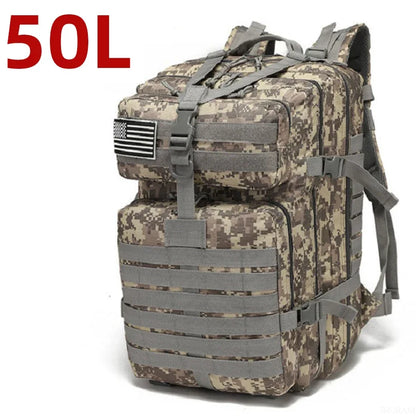 25L/50L Waterproof Tactical Hiking Backpack