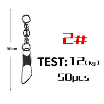 Stainless Steel Snap Swivels (50 Pack)