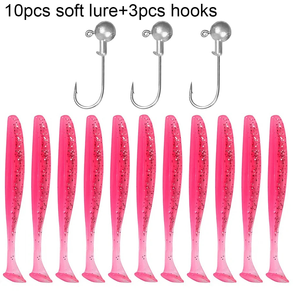 GOBAIT T-Tail Worm and Jig Head Kit