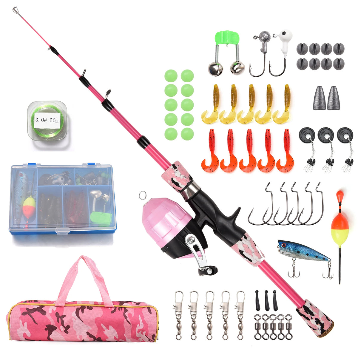 Kids Fishing Rod & Reel Combo, Complete Starter Kit
