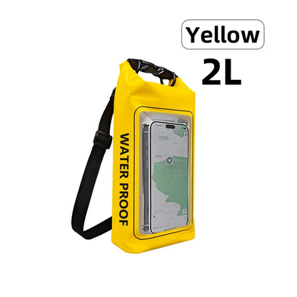 2L/5L PVC Swimming Waterproof Bag,Mobile Phone Waterproof Dry Bag for Trekking Drifting Rafting Surfing Boating Storage Bag