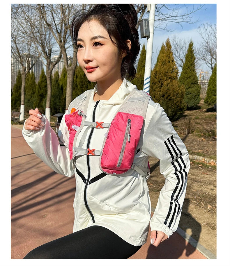 8L Running Hydration Vest Backpack Men Women Outdoor Sport Bags Trail Marathon Jogging Hiking Backpack Option Water Bag Flask