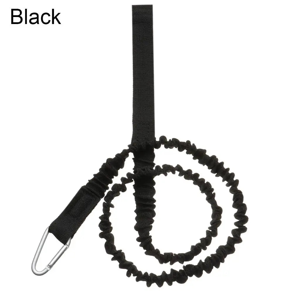Adjustable Elastic Kayak & Canoe Paddle Leash – Fishing Rod Safety Rope with Carabiner for Rowing & Boat Accessories