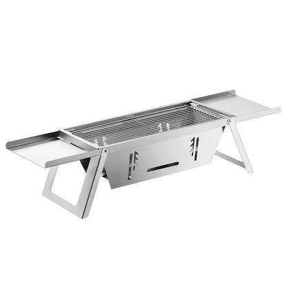 Stainless Steel Barbecue Stove Outdoor Charcoal Folding Barbecue Rack Household Small Folding Carbon Barbecue Skewer Stove BBQ