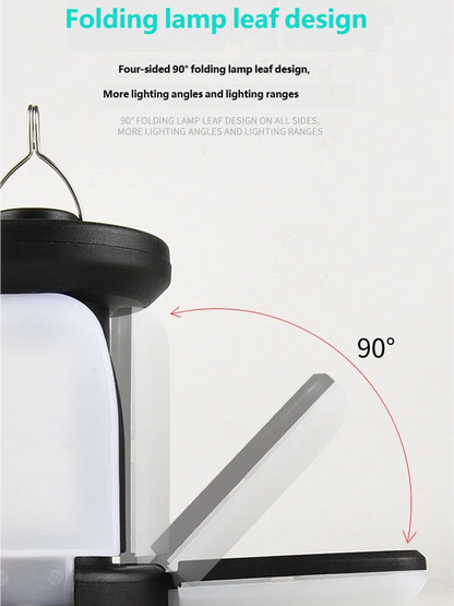 Outdoor LED Leaf Camping Lamp, USB Rechargeable Hanging Emergency Light for Camping, Fishing & Travel