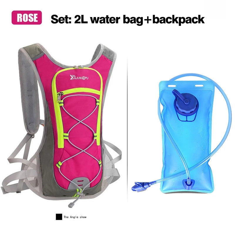 Cycling Backpack Water Bag Set 2L MTB Bike Hydration Pack Bicycle Knapsack Water Bags Mountaineering Running Backpack 2Liters