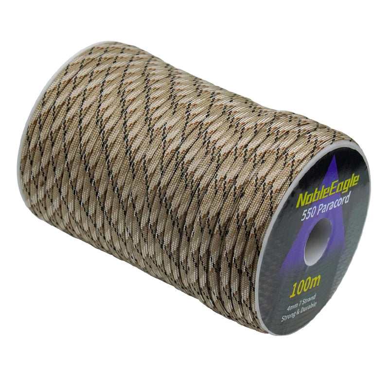 Military 550 Paracord Rope 100M 50M 31M 7 Strand 4mm Parachute Cord Camping Survival Tactical Hiking DIY Bracelet Tent Line
