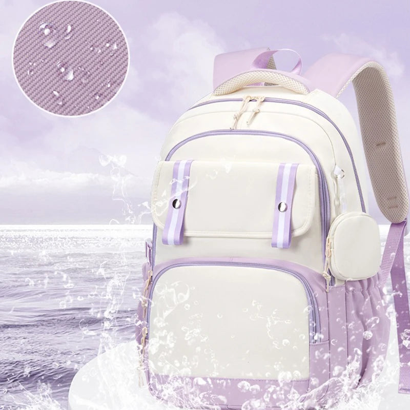 My Little Pony Large Capacity Backpack Cartoon Daypack Travel Commute Knapsack Schoolbag for Kids Girls Mochila With Coin Purse