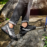 Men’s All-Terrain Hiking Shoes – Breathable Mesh Outdoor Sports Sneakers (Non-Slip, Wear-Resistant, Cycling & Trekking)