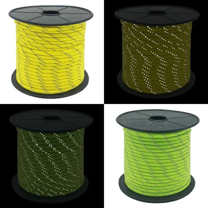 50/100m Multifunctional 7 Core Reflective 550 Paracord Rope 4 mm Camping Survival EDC Outdoor Parachute Cord Lanyard Rescue Rope