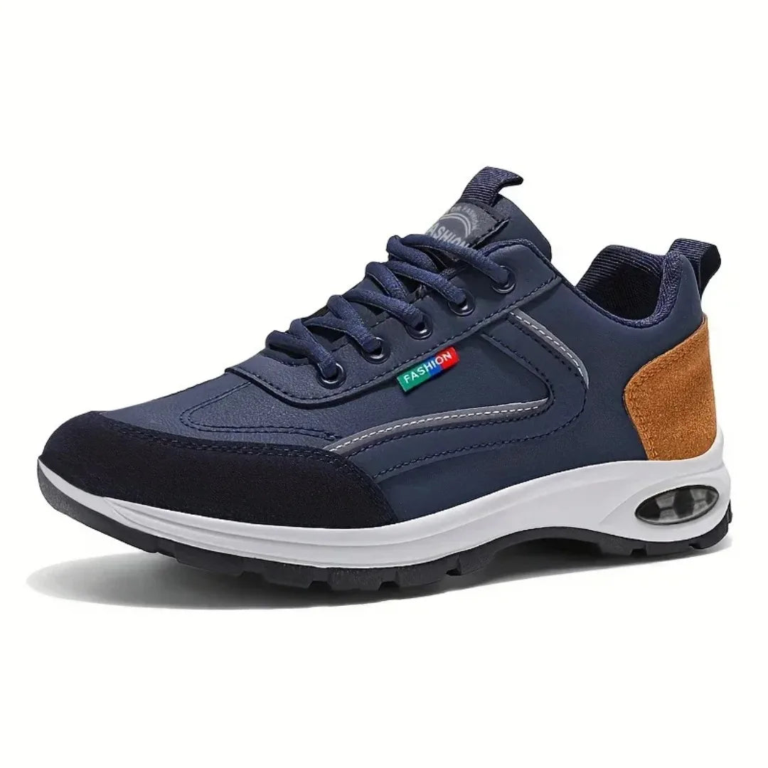 Men’s Trendy Sports Shoes – Lightweight Breathable Non-Slip Sneakers with Suede Detailing for Daily Wear & Outdoor Style