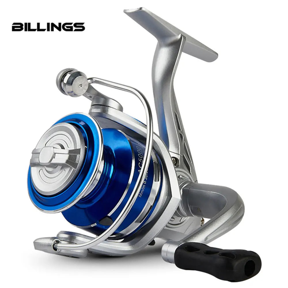 BILLINGS AC Spinning Reel,Saltwater Freshwater Fishing Reel,22LB Max Drag,5.2:1 Gear Ratio,With Metal Spool&Fold Rocker