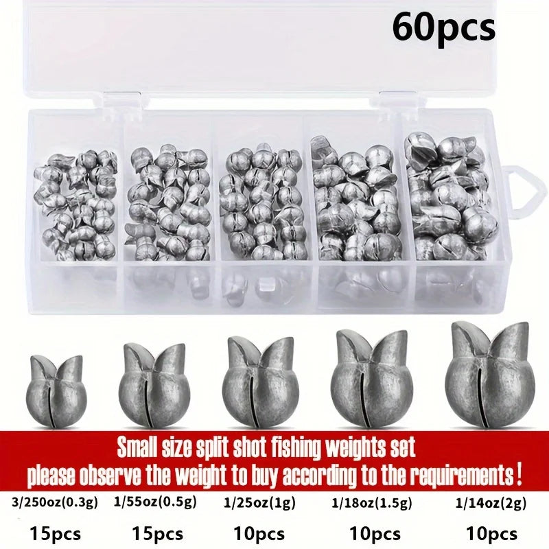 TAKBAS Split Shot Sinker Kit (60/120 Pack)